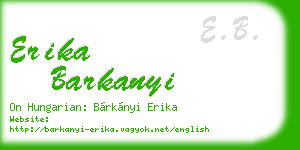 erika barkanyi business card
